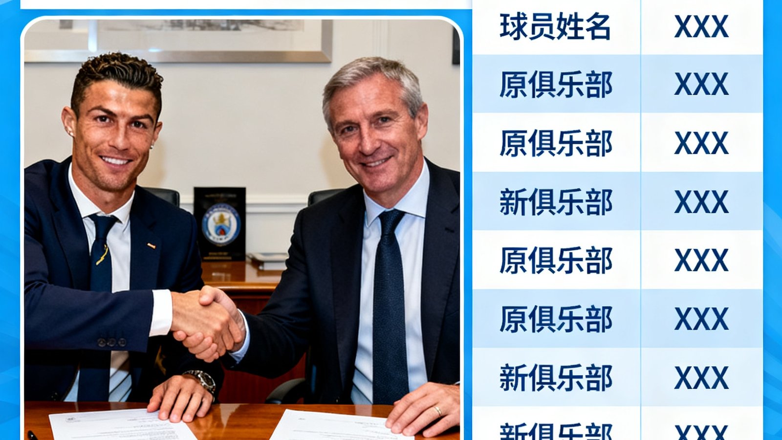 冬季转会窗口各大联赛重要转会消息汇总，球员签约现场照片